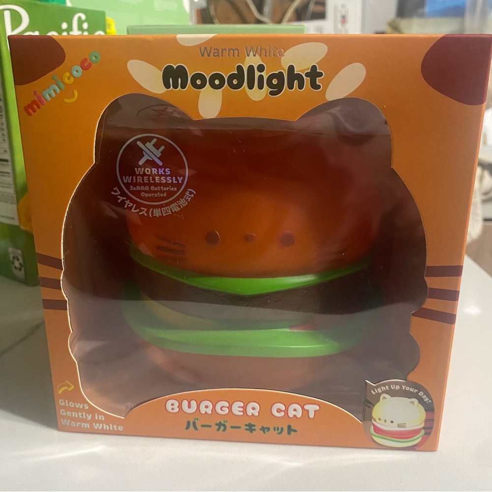 Mimicoco Moodlight Burger Cat Lamp- Night Light Ambient cool lamp
